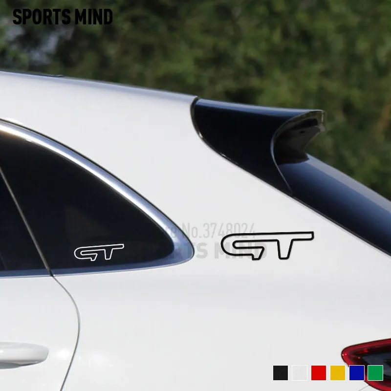 Комплект из 2 предметов спортивные ум автомобиля Стикеры наклейка GT стайлинга