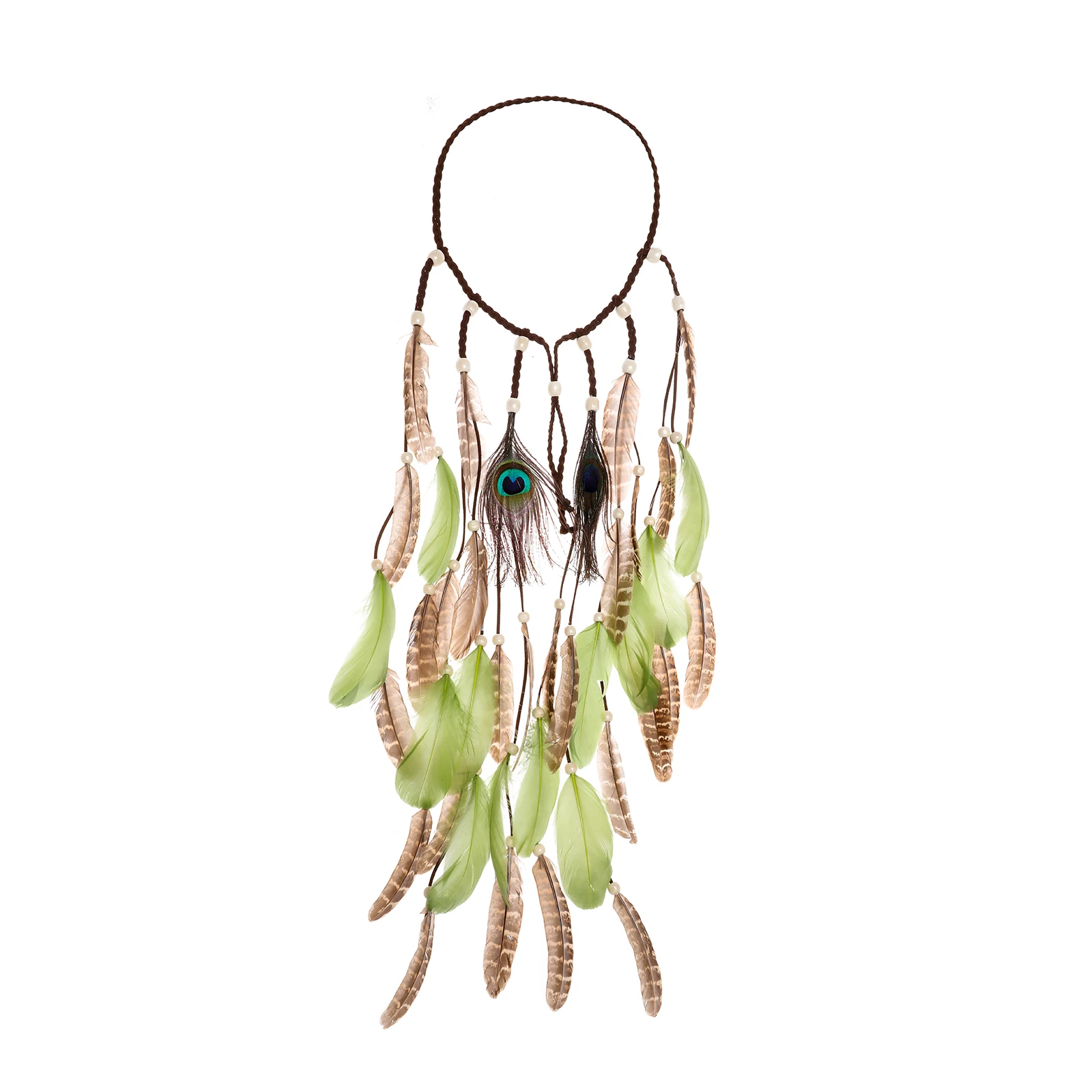 Haimeikang 2019 Новинка Boho красочная повязка на голову с перьями фестиваль хиппи для