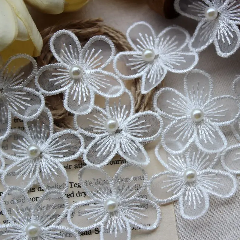 LASUI 3y = 78 цветов Высококачественная органза 3d Цветы Вышивка бисером кружево
