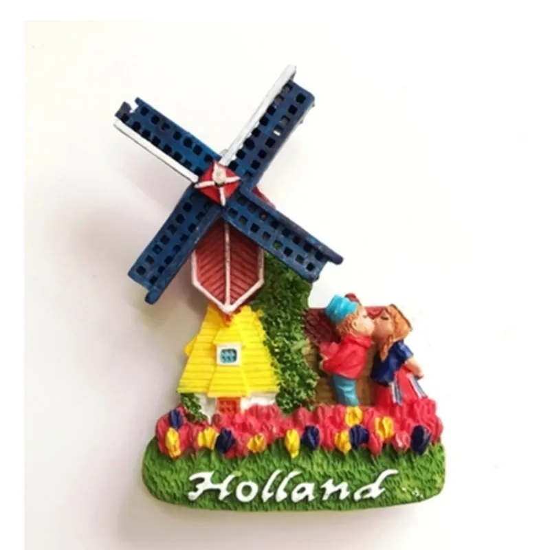 Holland Tourism Souvenirs Fridge Magnets Netherlangish Windmills Decorative Refrigerator Magnets Wall Sticker Home Decorations