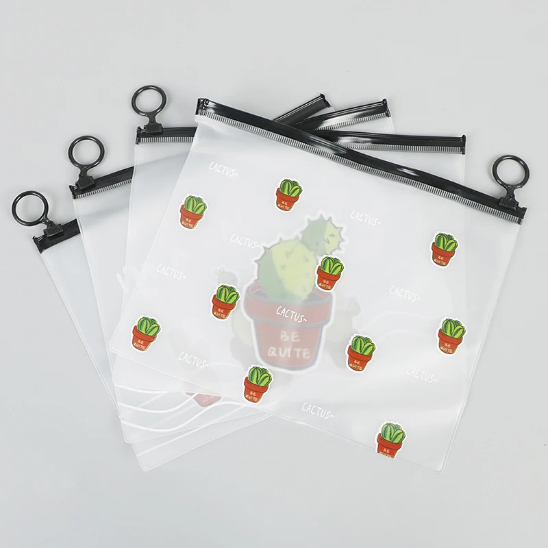 Прозрачная канцелярская папка для хранения файлов ПВХ водонепроницаемые пеналы