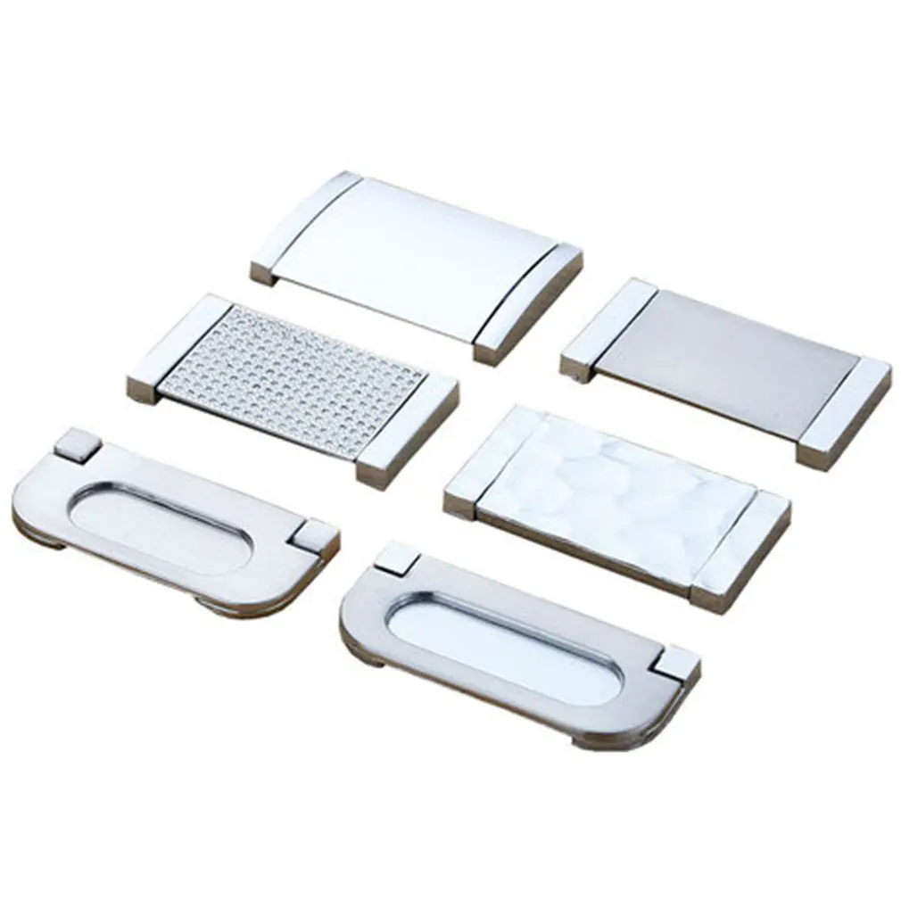 Серебристая ручка для раздвижной двери шкафа Ручка дверцы выдвижного ящика