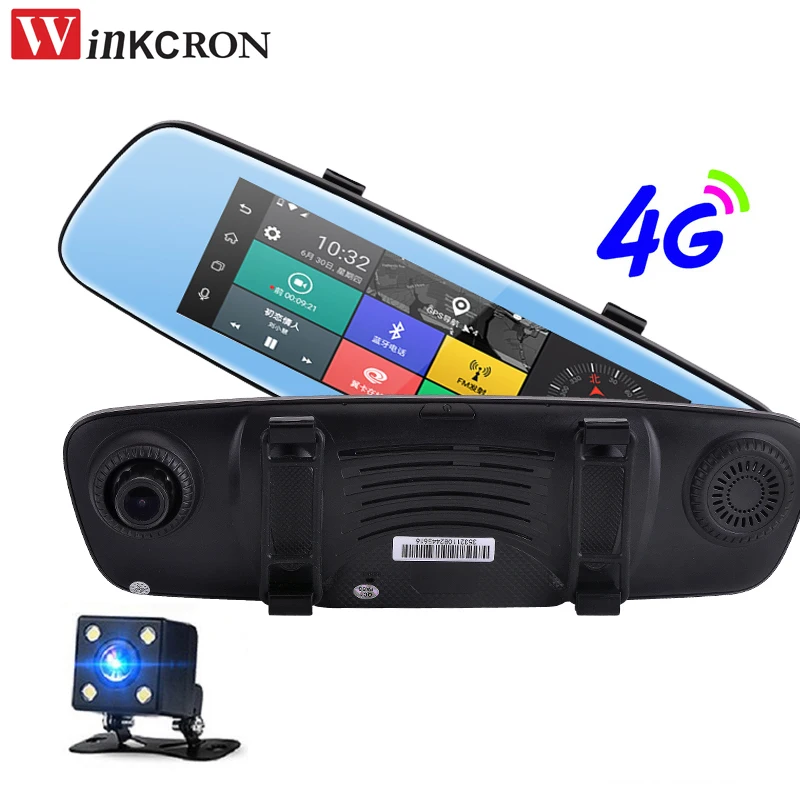 Автомобильный видеорегистратор с IPS экраном 7 84 дюйма 4G + WiFi ADAS удаленный монитор