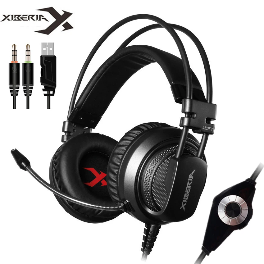 XIBERIA V10 компьютерная игровая гарнитура повязка Шлем с микрофоном Микрофон