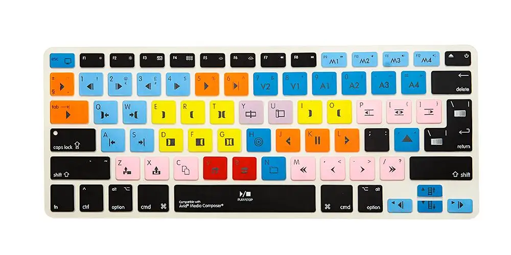 Функциональный силиконовый чехол Avid для клавиатуры Macbook Air 13 дюймов Pro 15 США и