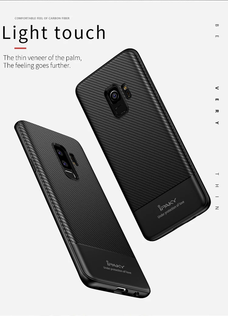 Для samsung Galaxy S9 плюс Чехол iPaky Coque для samsung S9 Plus силикон углеродного волокна ТПУ чехол для samsung s9 S 9 случаях