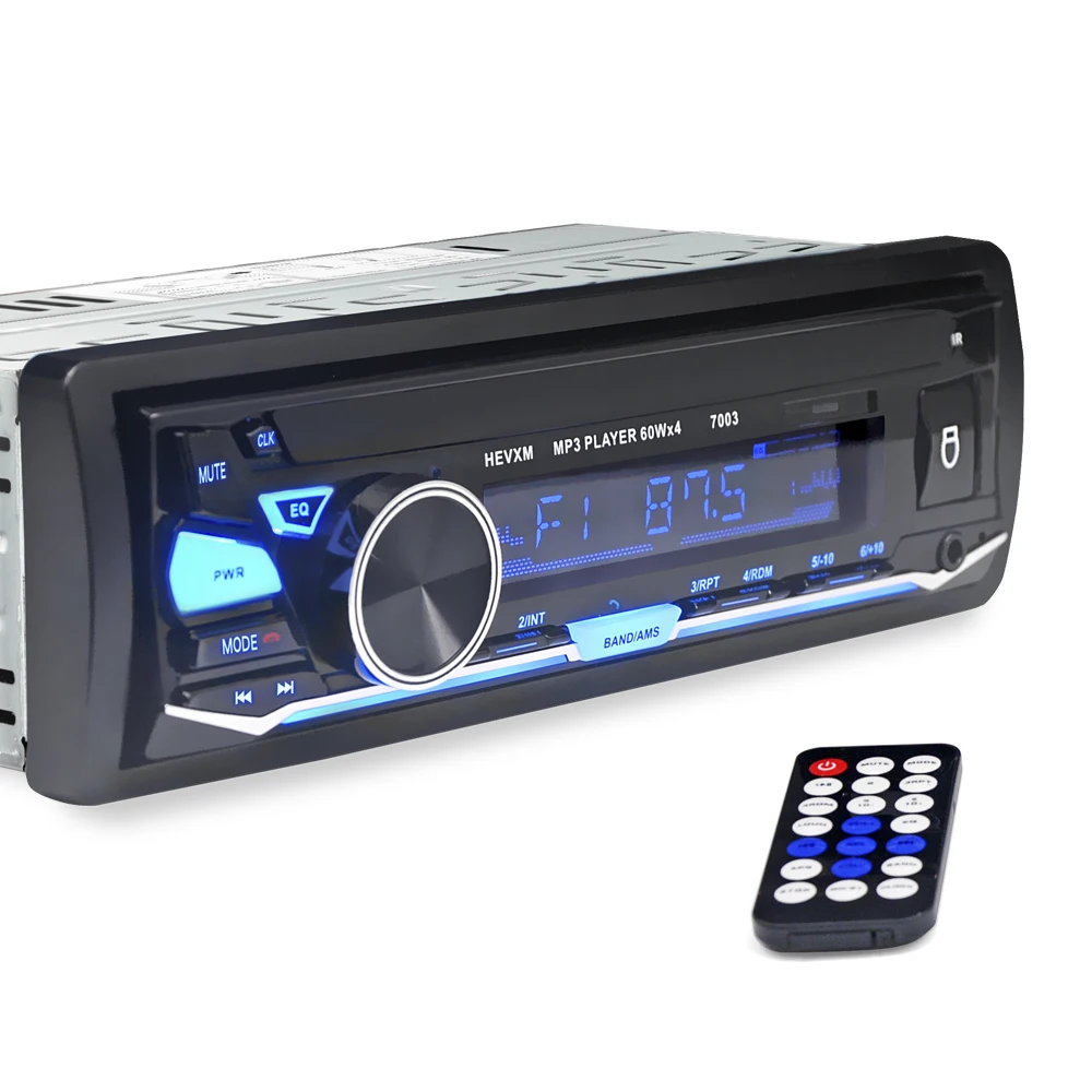 HEVXM 7003 Color Light MP3 Player Radio Car 12V BT Stereo Audio In-dash Single 1 Din Aux Input | Автомобили и мотоциклы