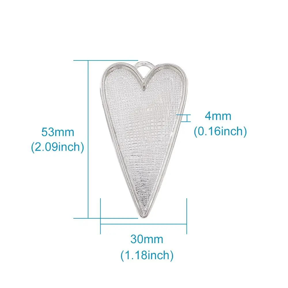 Подвеска в виде сердца тибетском стиле основа для фотокамеры ожерелья сережек