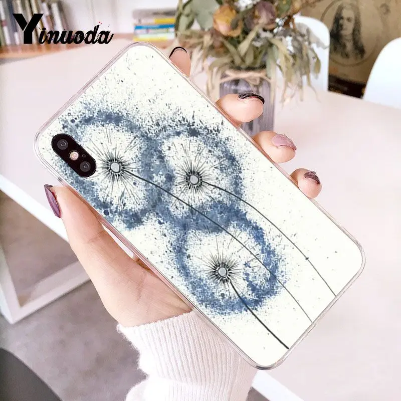 Yinuoda акварельный цветок Одуванчик Лотос Лаванда Coque Shell чехол для телефона для iPhone 8 7 6 6S Plus 5 5S SE XR X XS MAX 10