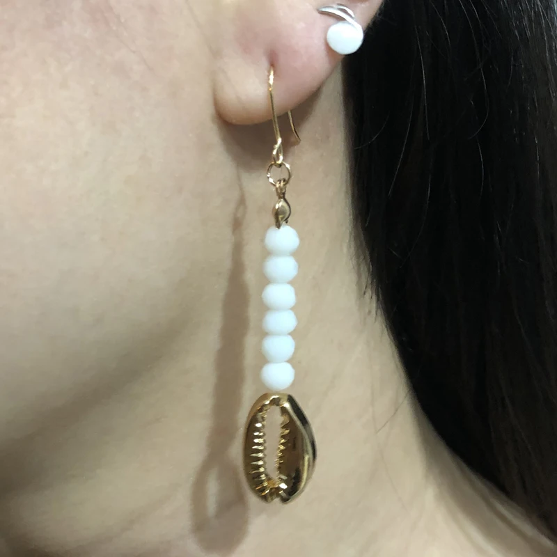 Новое поступление 2019 серьги KBJW с белыми хрустальными бусинами Подвесные капли