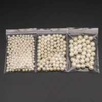 100pcsbag wholesale 6 8 10mm imitation pearls acrylic straight hole round spacer loose beads for jewelry making diy
