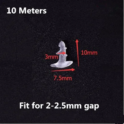 2-2.5mm White Leather seals Vintage aluminum doors and windows glass strip Rubber strips fixed seal - Цвет: 2-2.5mm White