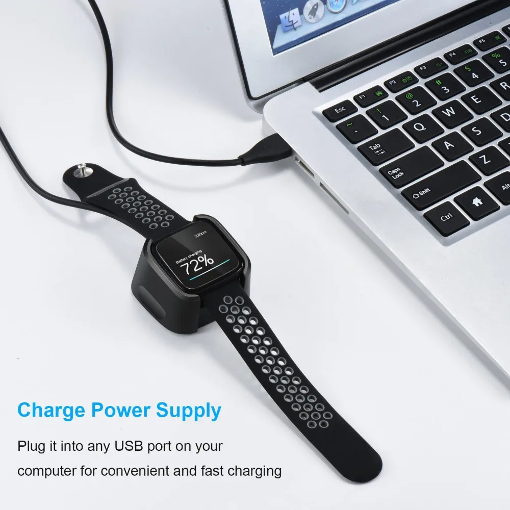 Duszake зарядная док-станция для Fitbit Versa Usb кабель передачи данных базовое настольное