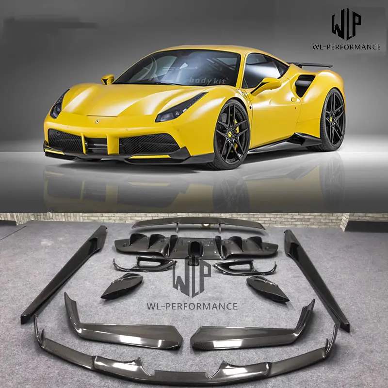 Комплект из 488 Гбт кузова высококачественный сплиттер спереди и сзади