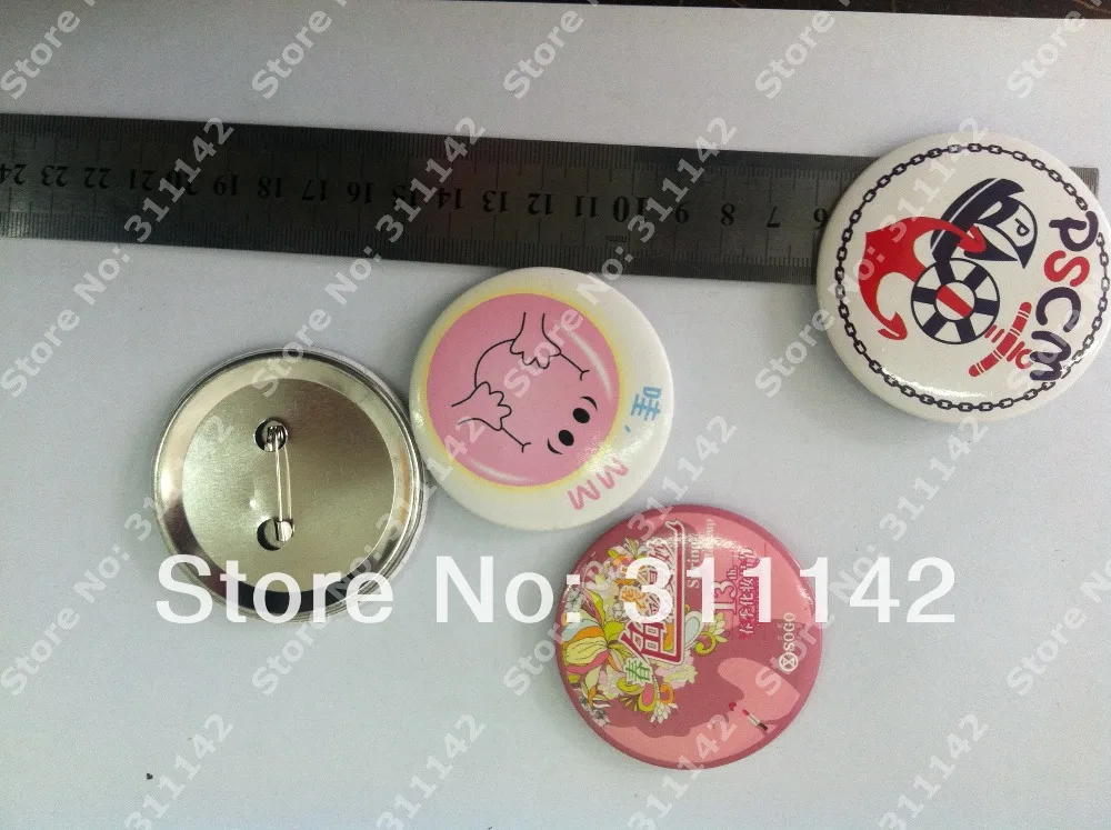 Promotional Button Custom Tin Badges custom logo Pin Badge 6 cm diameter | Канцтовары для офиса и дома