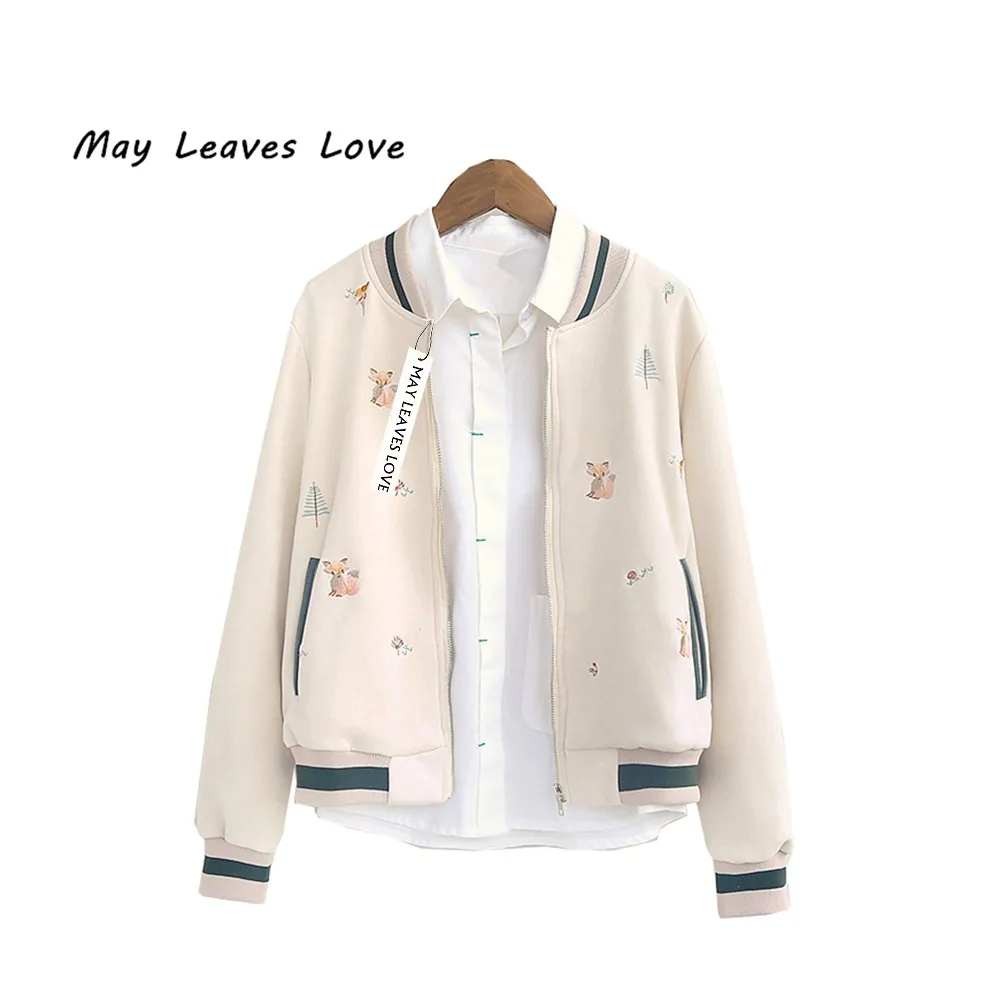 Женские куртки с воротником стойкой May Leaves Love бесплатная доставка розовый