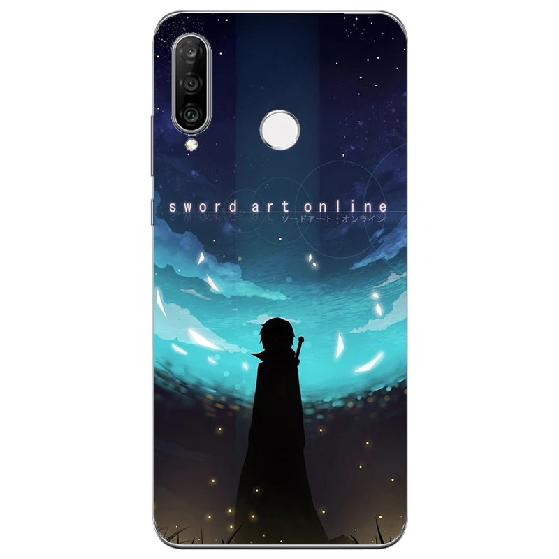 Мягкий силиконовый чехол-книжка Sword Art Online Manga для Huawei Honor 8A P30 P40 Y6 Y7 Lite E Prime Pro Plus 2019 |