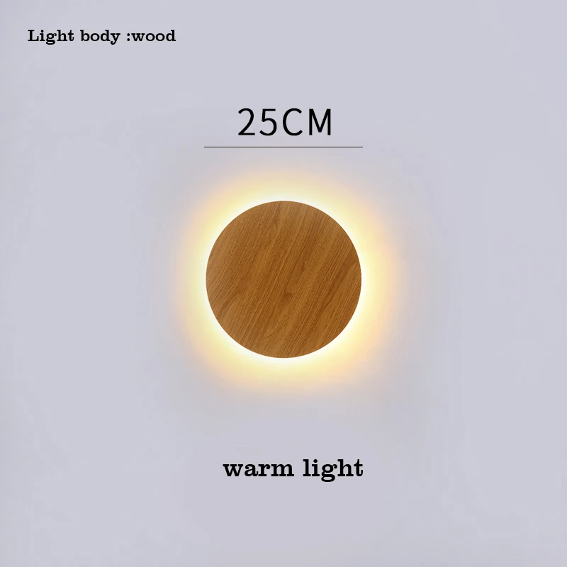 25-wood-warm light Светодиодный настенный светильник современный туалетный комнатный настенный светильник для ванной спальни Лофт Декор лестничный светильник Скандинавский дизайн для гостиной прикроватный Лофт - Цвет абажура: 25-wood-warm light
