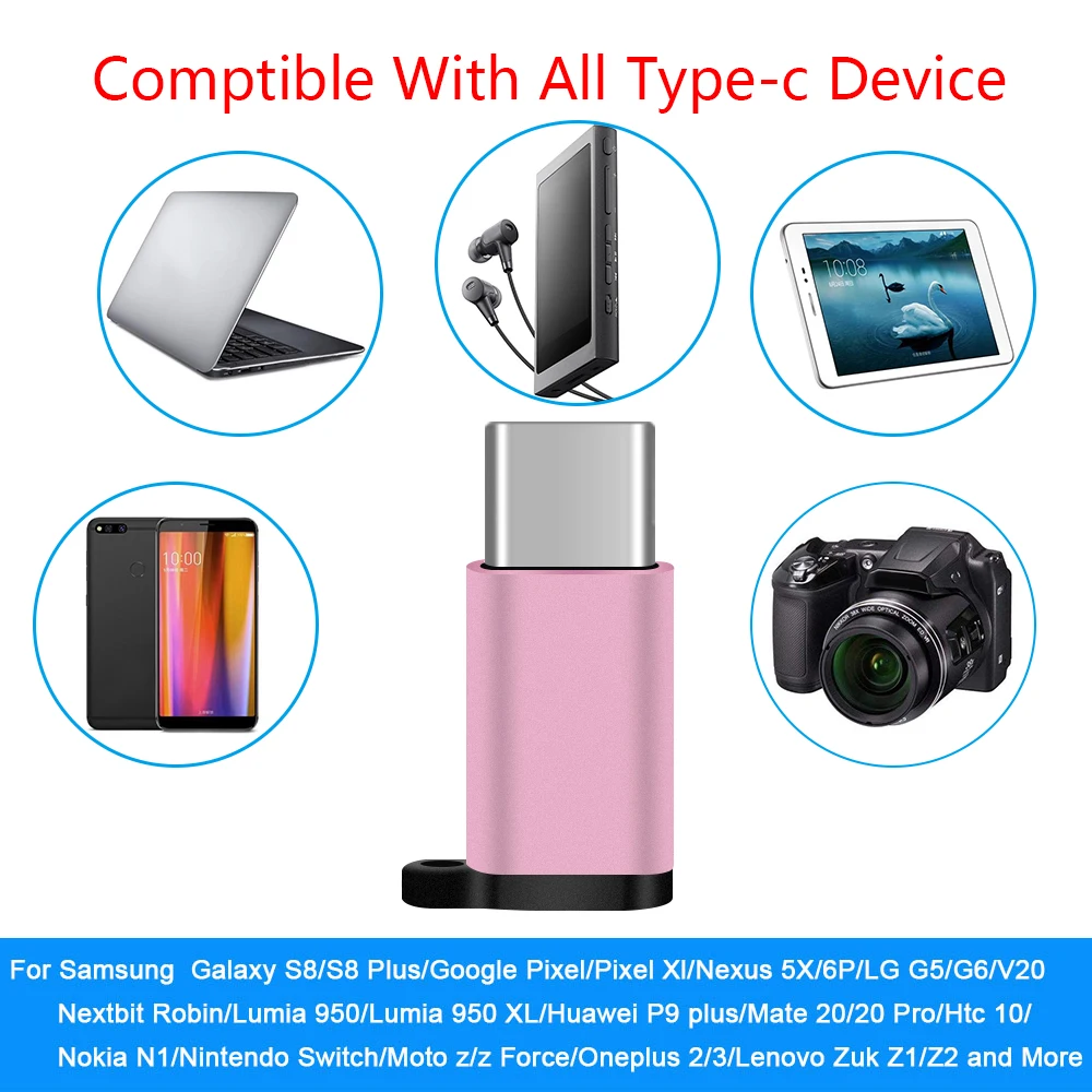 Переходник для смартфонов Huawei Android прочный переходник ключей Type C OTG Micro USB женский