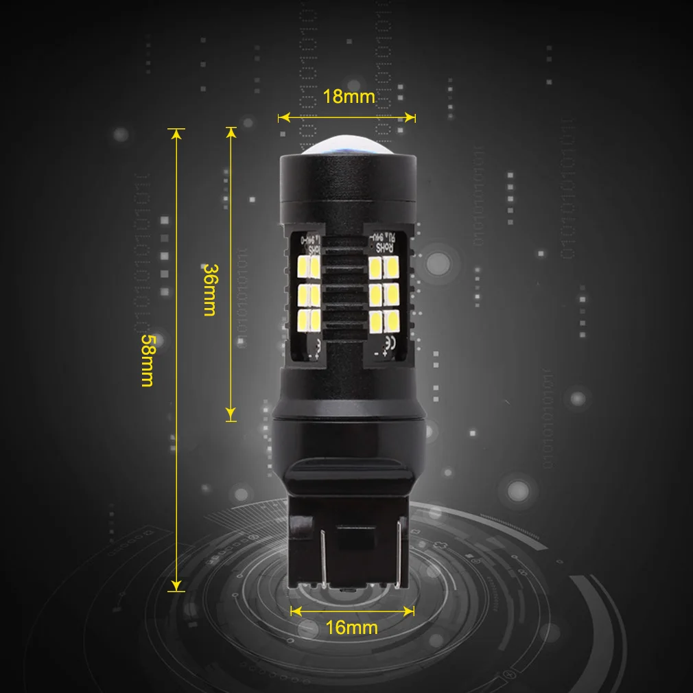 XENPLUS 2шт без ошибок светодиодный 1200Lm T20 W21W W21/5W WY21W 7443 лампа p27/7w Автомобильный
