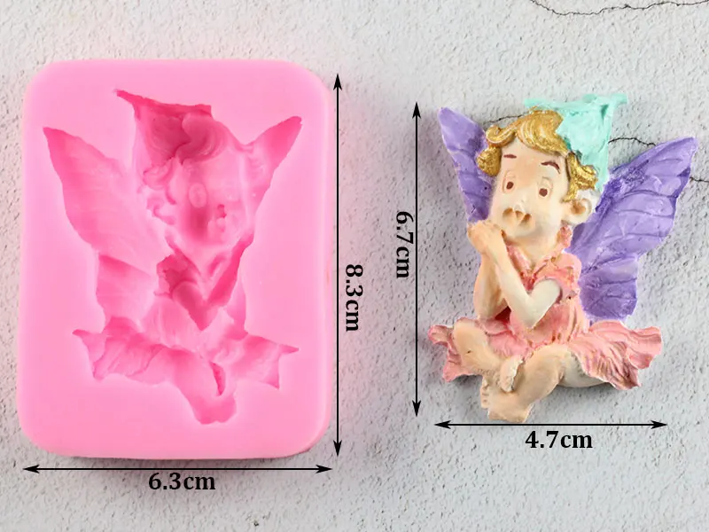 3D Ангел детские силиконовые формы для помадки на торт фея детские DIY украшения торта инструменты Мыло Смола глина конфеты Fimo глина шоколадные формы
