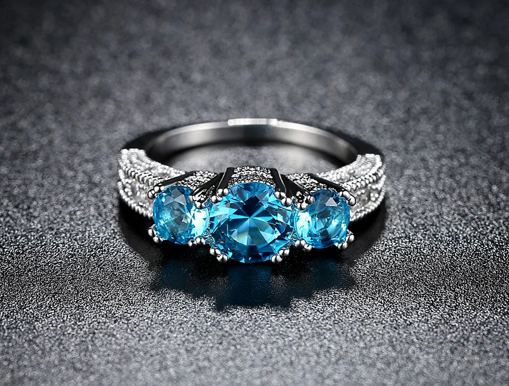 Оптовая продажа посеребренные Свадебные Кольца для женщин Anillos Anel ювелирные