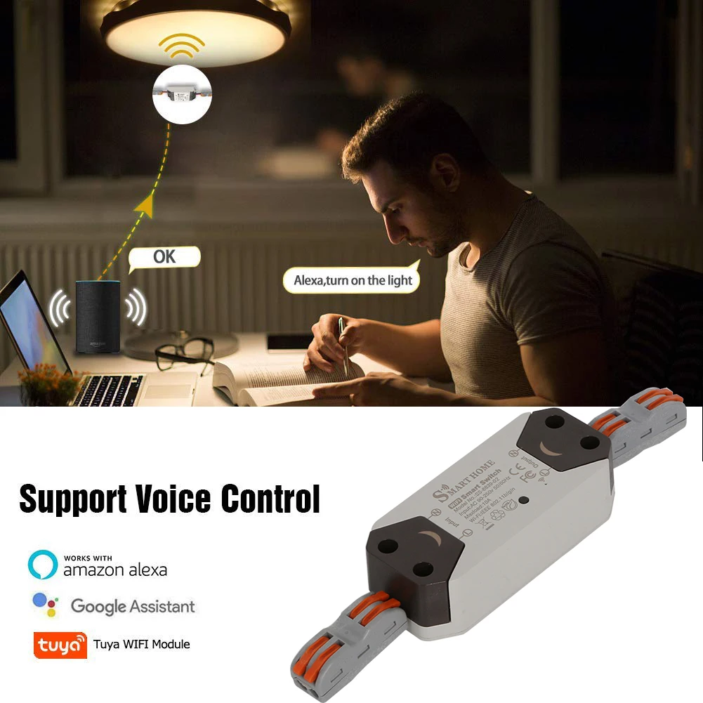 Умный беспроводной Wi-Fi выключатель Tuya Smart wifi базовый DIY умный переключатель wifi совместим с Google Nest и Amazon Alexa Google Home