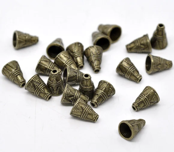 DoreenBeads 60 колпачки для бусин бронзового цвета подходят цепочки с кисточкой 11x9 мм