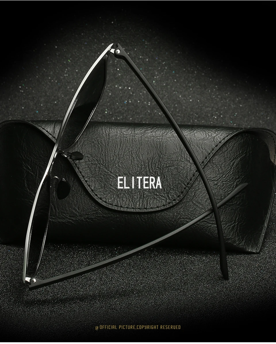 ELITERA/фирменный дизайн, классические мужские полые поляризованные солнцезащитные очки из сплава, мужские и женские винтажные очки для вождения, рыбалки, зеркальные солнцезащитные очки UV400