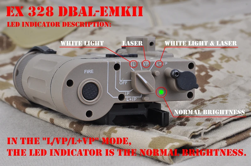 Element Airsoft тактический светильник для вспышки DBAL IR красный лазерный светильник DBAL-EMKII охотничий флэш-светильник DBAL-D2 оружейный светильник DBAL EX328