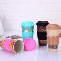 travel gift drinkware novelty eco friendly bamboo fiber powder mugs coffee cups milk drinking cup lx4869
