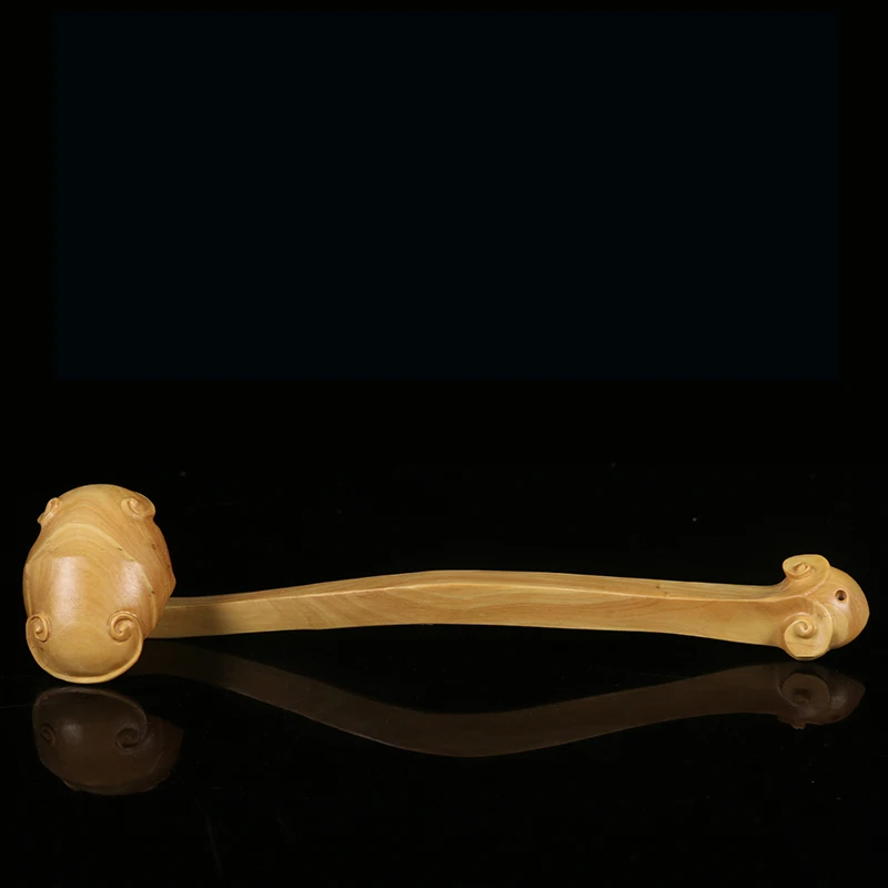 Фигурка Lotus double Ruyi деревянная резная статуя с цветами и птицами Новогоднее