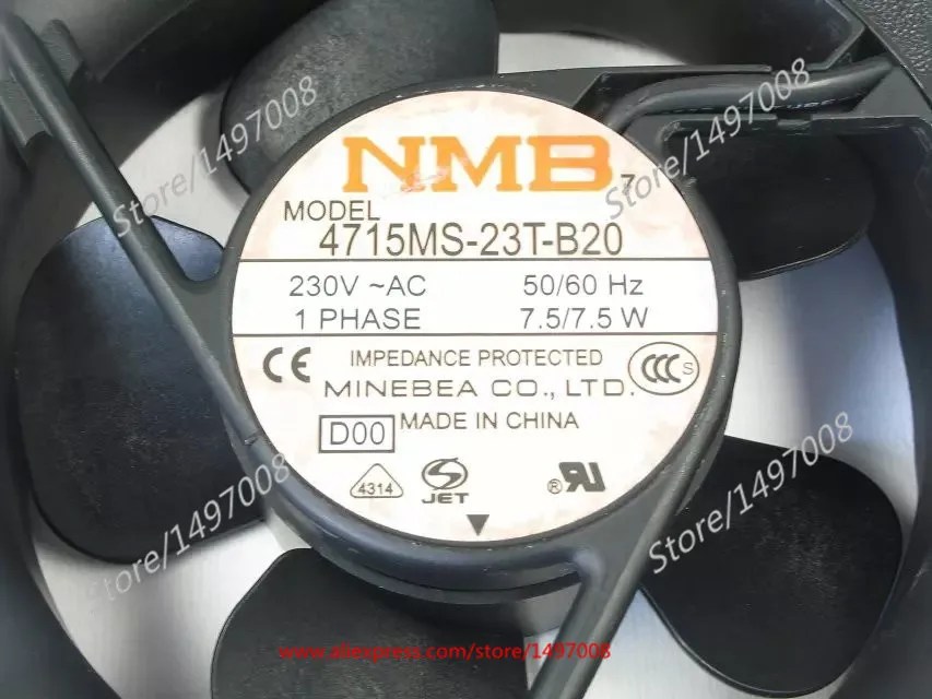 NMB MAT 4715MS 23T B20 D00 AC 230V 7 5 W 120X120X38mm Вентилятор охлаждения сервера|square fan|server fan230v fan |