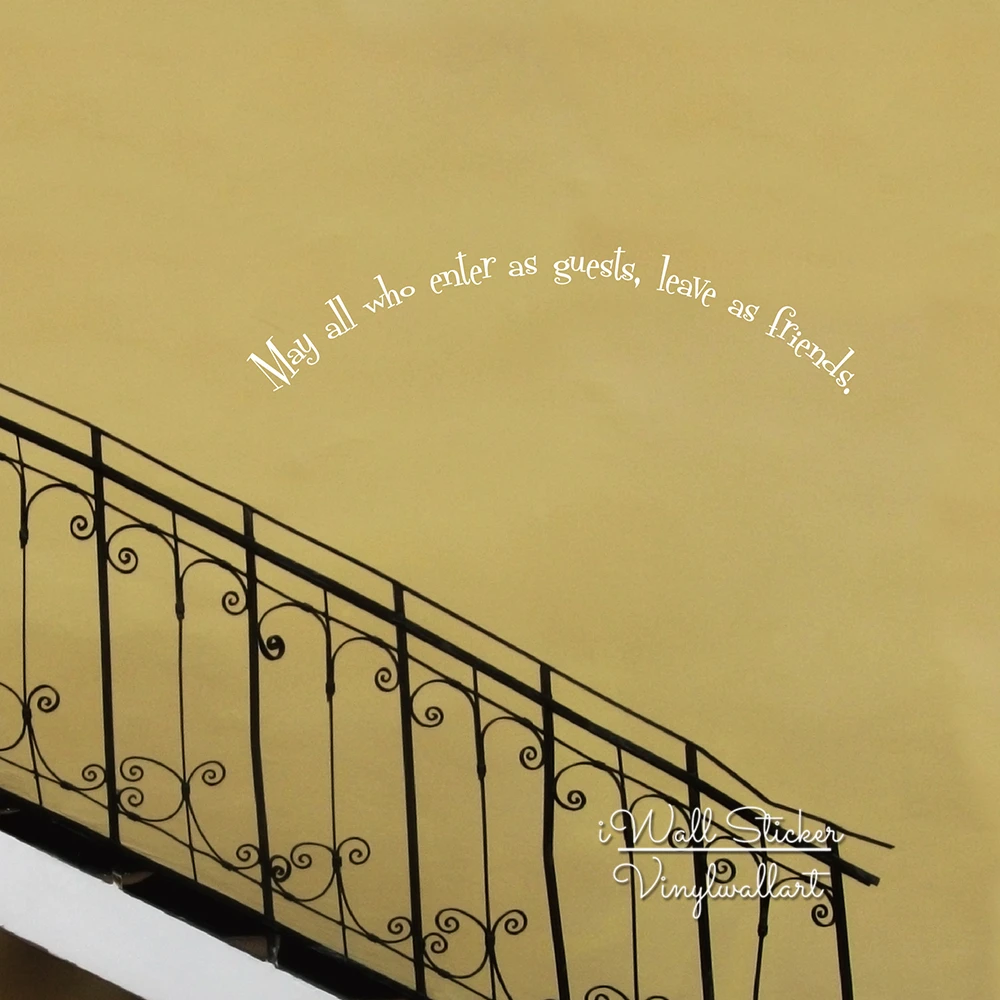 Семейная Цитата Наклейка на стену введите в качестве гостей оставить друзей