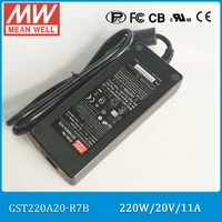 original meanwell gst220a20 r7b 220w 20v 11a power supply acdc level vi mean well desktop adaptor with pfc