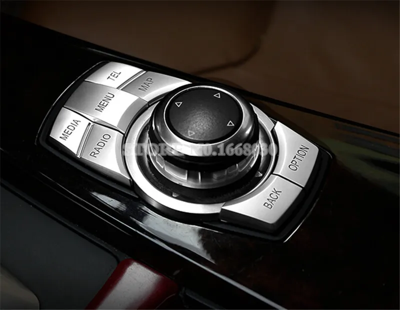 Внутренняя консоль iDrive мультимедийная кнопка отделка крышки 5 шт. для BMW X3 F25 2011 2013