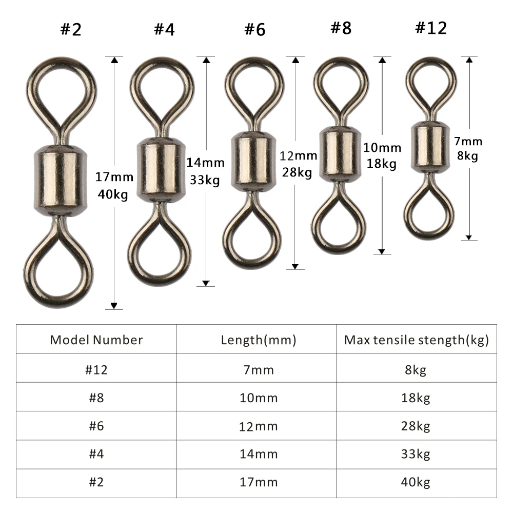 Goture 200 шт./лот Американский Вращающийся шарнир MS морская рыболовная снасть