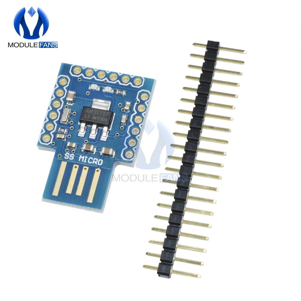 Pro Micro Mini SS Beetle виртуальная клавиатура ATmega32u4 модуль для Arduino 16Mhz 3 V 5V IO UART I2C SPI PWM