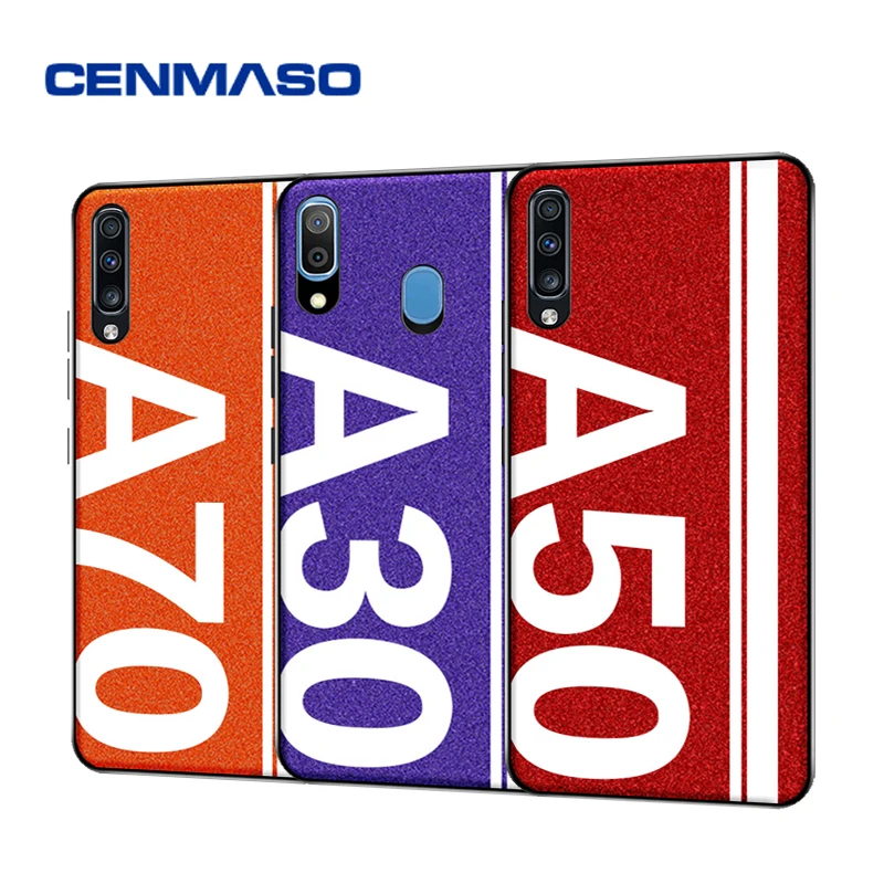 Чехол для samsung Galaxy A50, блестящий кожаный силиконовый мягкий защитный чехол для samsung A30 A50 A70, противоударный чехол