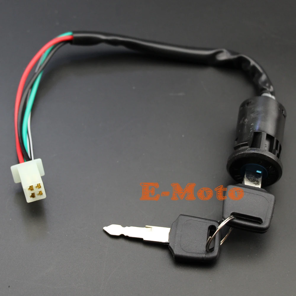 Универсальный мотоциклетный велосипед 4 провода ключ зажигания для Honda Yamaha Kawasaki