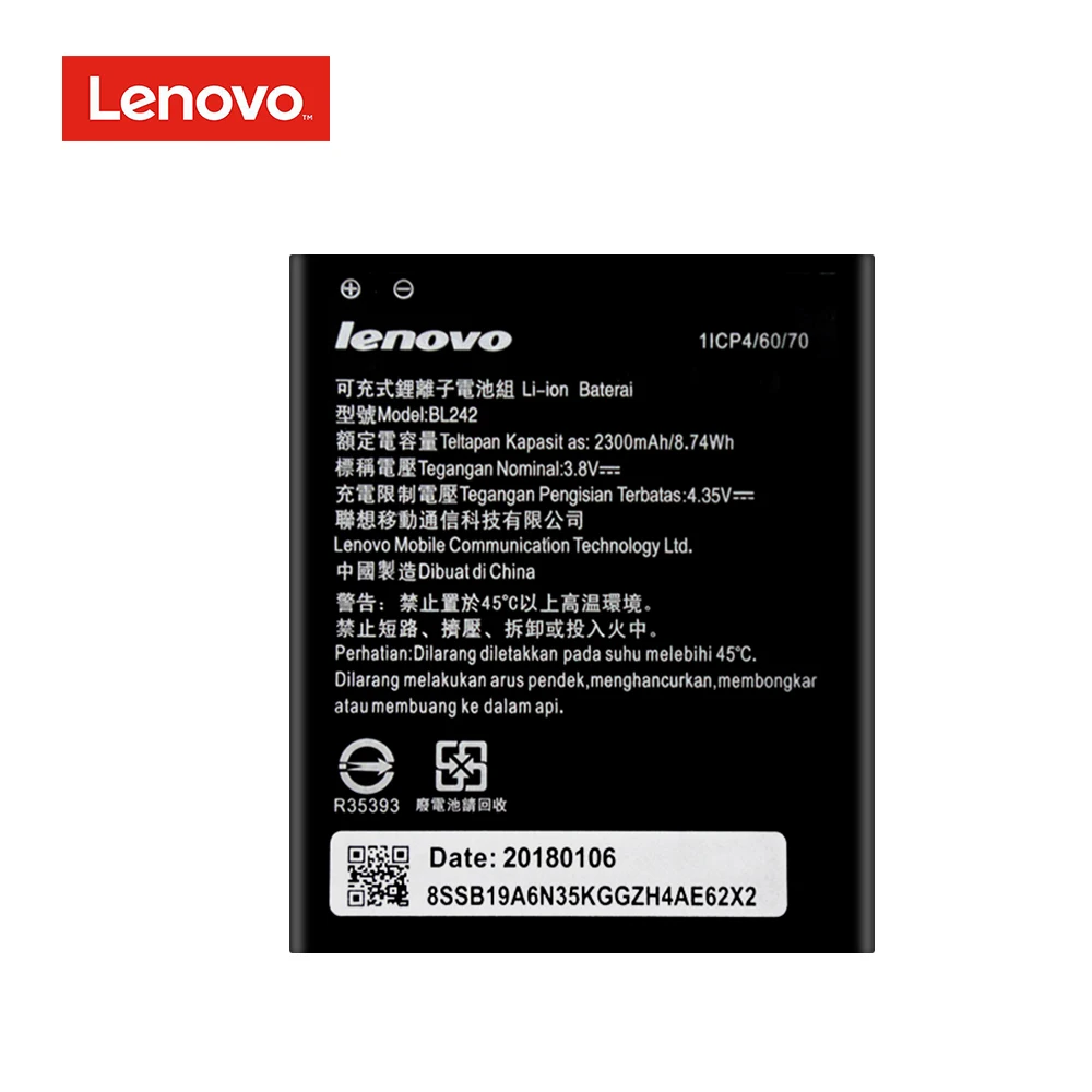 Оригинальный аккумулятор BL242 для Lenovo Lemeng K3 A3900 A3910 A3910e70 A3580 A3860 A3890 A6000|Аккумуляторы
