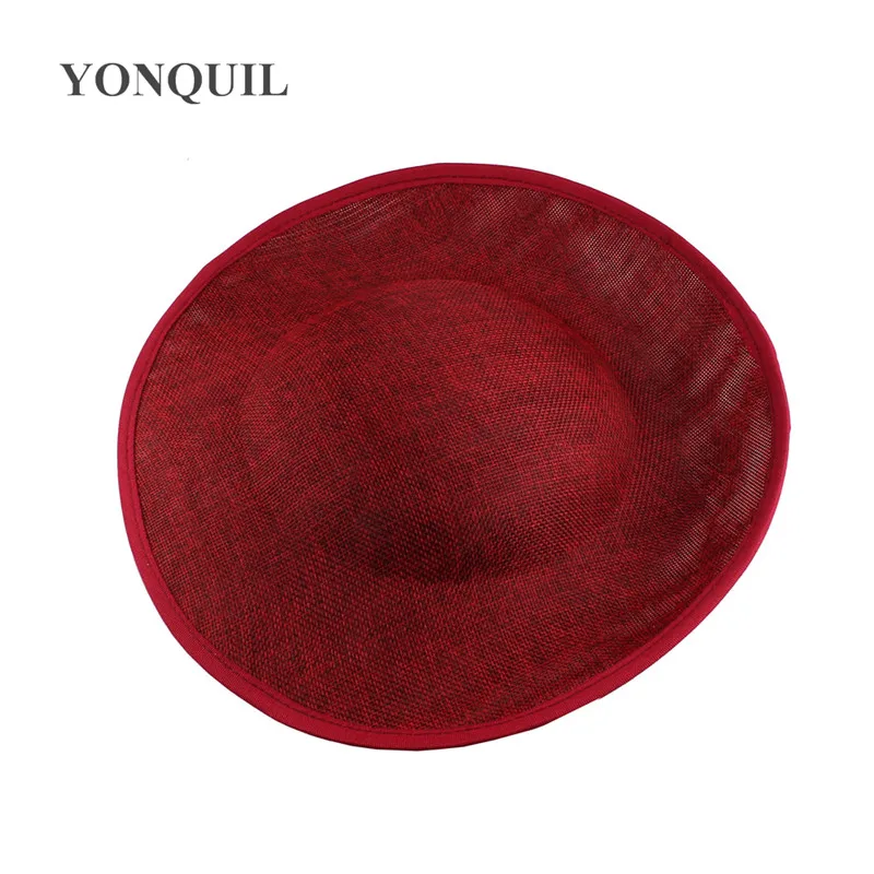 Бургундия 30 см Большой millinery имитация Sinamay вуалетки база красные вечерние hat DIY аксессуары для волос Коктейльные головные уборы 15 цветов для выбора - Цвет: Бургундия