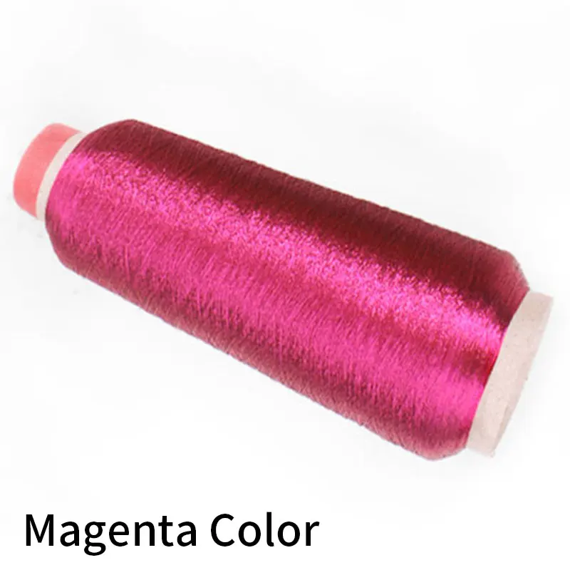 Magenta Color Золотая Серебряная линия шелковая нить компьютерная вышитая проволока DIY Ручная вышивка крестом металлическая линия Золотая проволока тонкая проволока - Цвет: Magenta Color