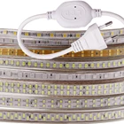 220В светодиодный ленточный светильник SMD 5730 2835 5050 5630 180Led 60Led Водонепроницаемый светодиодный ленточный светильник RGB теплый белый домашний декоративный светильник