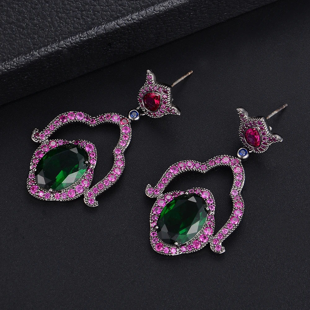 Женские серьги-подвески с кристаллами в форме капли | Украшения и аксессуары