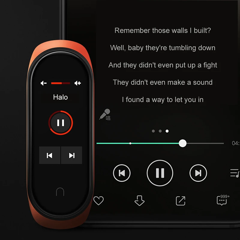 Xiaomi Mi-браслет 4 смарт-Браслет фитнес-браслет MiBand Band 4 Частота сердечных сокращений большой сенсорный экран сообщение Smartband