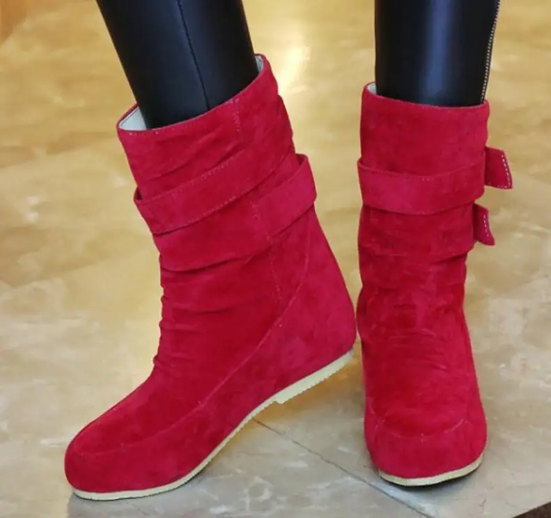 Sapato Feminino/женские ботинки до середины икры обувь на плоской подошве женские