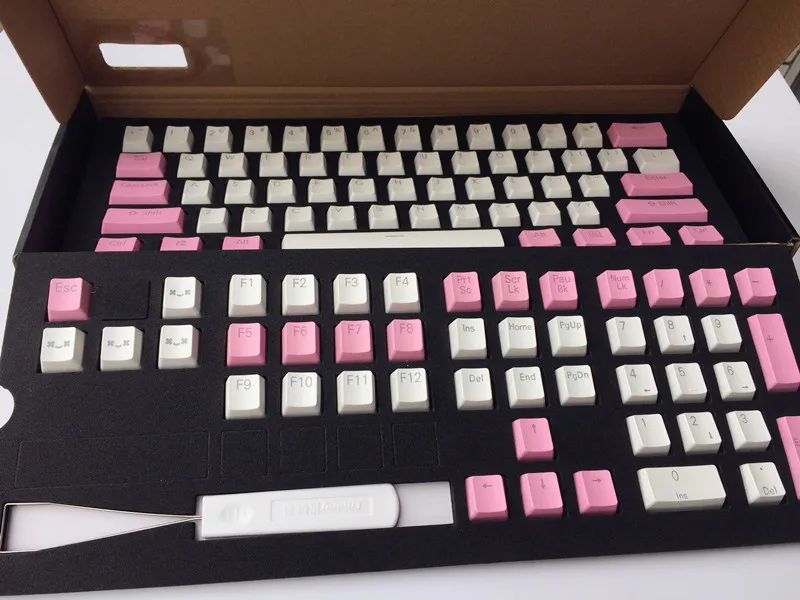 Брелок для ключей transmicidus белый розовый 108 PBT с подсветкой OEM профиль MX механическая клавиатура игровая
