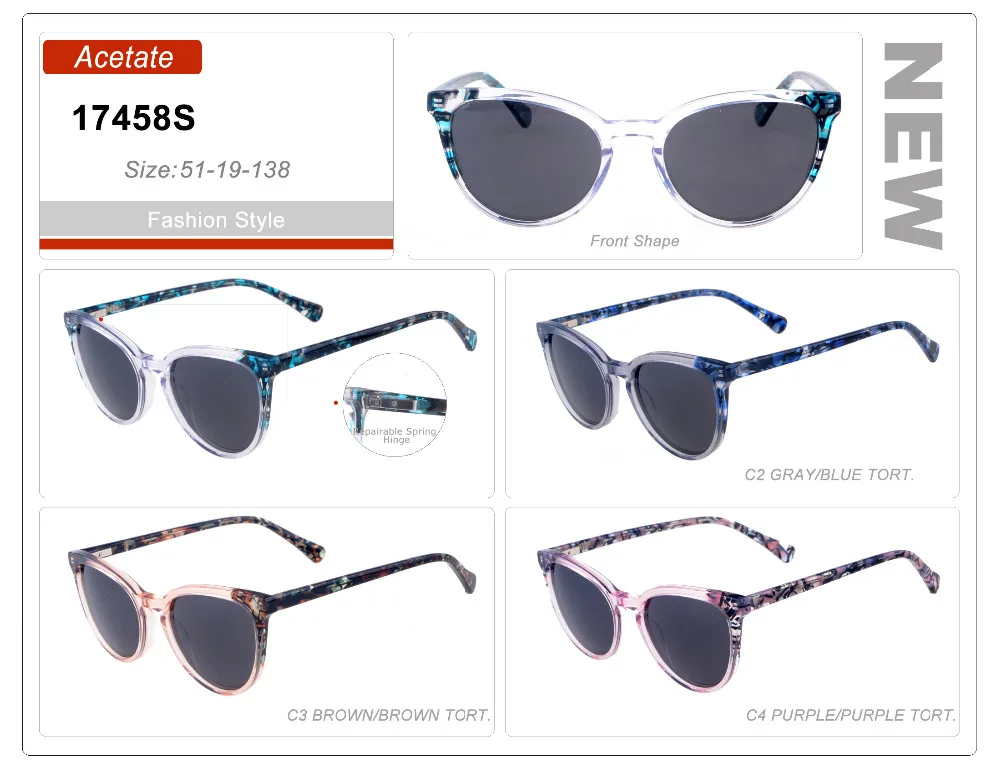 Оптовая продажа женские солнцезащитные очки ручной работы из ацетата с