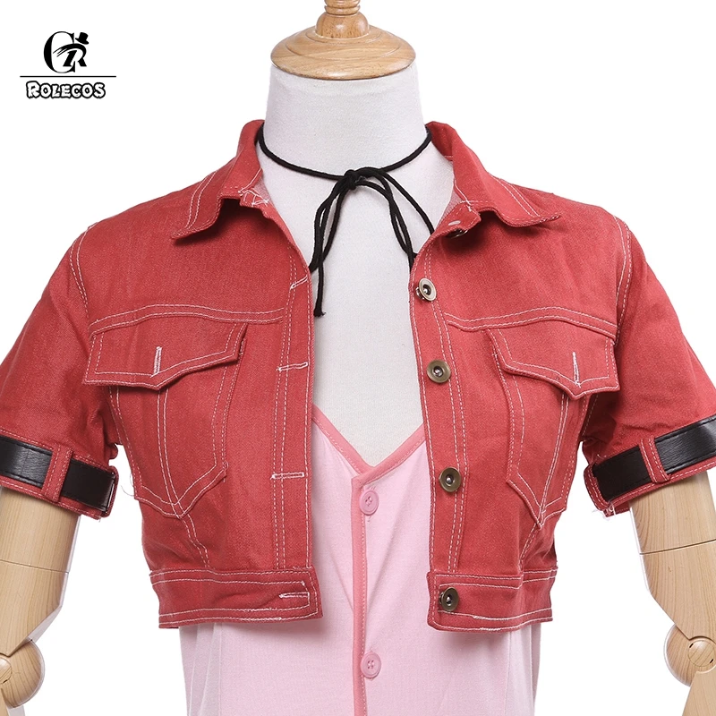 Rolecos последняя фантазия VII Aeris Косплэй FF7 Айрис Косплэй фирменный костюм игра Косплэй полный набор
